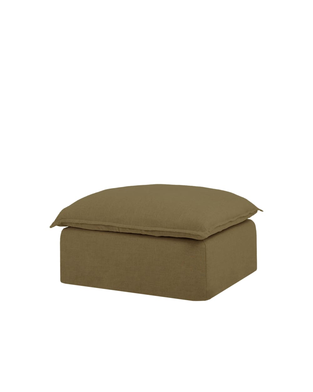 Pouf en coton et lin