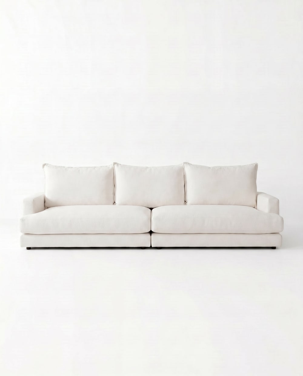 Decowood Sofa Gerade, 325x105cm Weiß Pes - Polyester