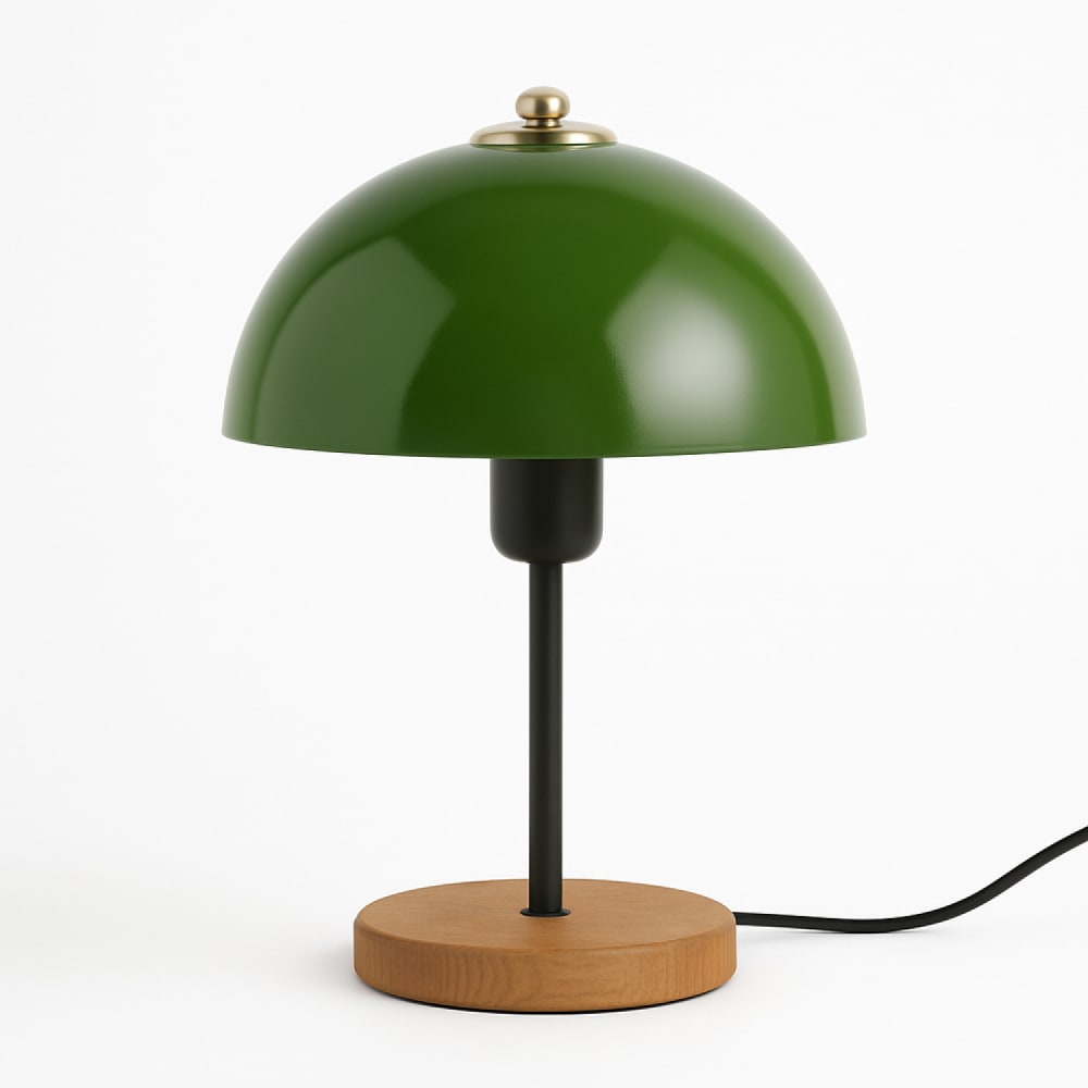 Lampe de table champignon vert 35cm