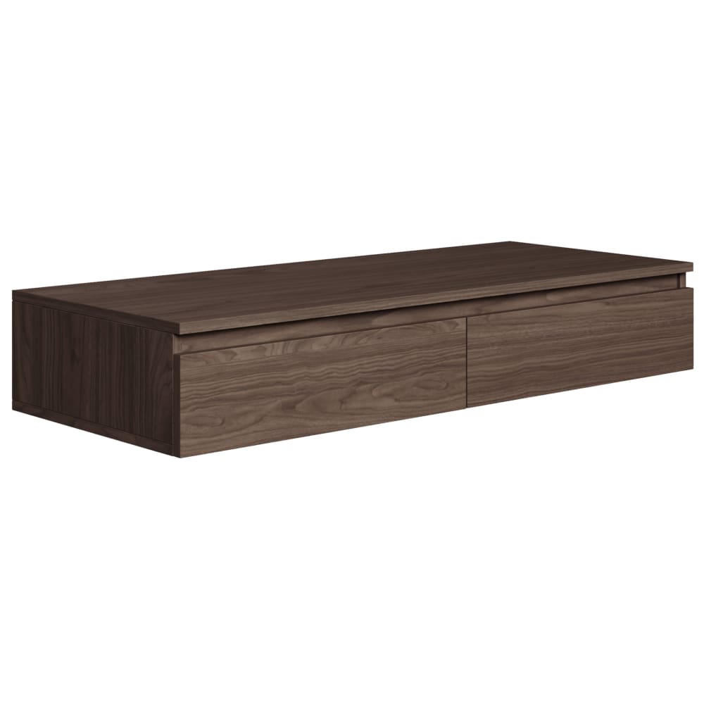 Selsey Hängeschreibtisch / Schminktisch, Nussbaumoptik, 120 cm style modern Braun Spanplatte