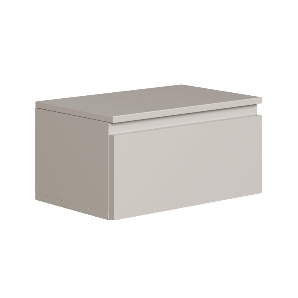 Selsey Wandnachttisch mit Schublade, Greige, 49 cm style modern Taupe Spanplatte