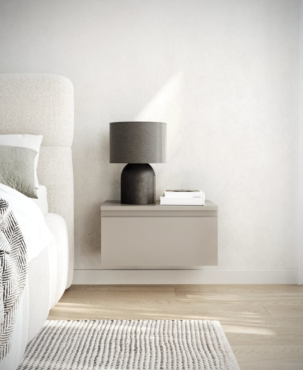 Wandnachttisch mit Schublade, Greige, 49 cm - Maisons Du Monde