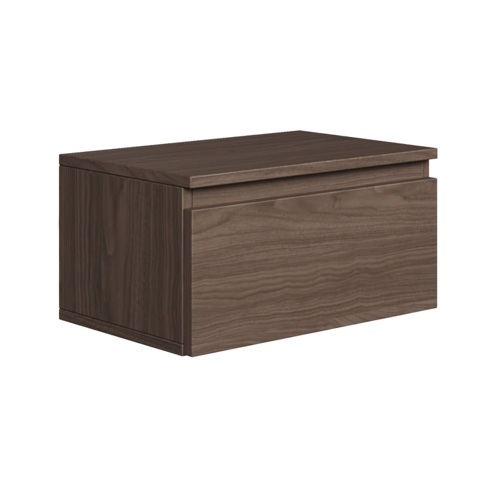 Selsey Wandnachttisch mit Schublade, Nussbaum Wisconsin, 49 cm style modern Braun Spanplatte