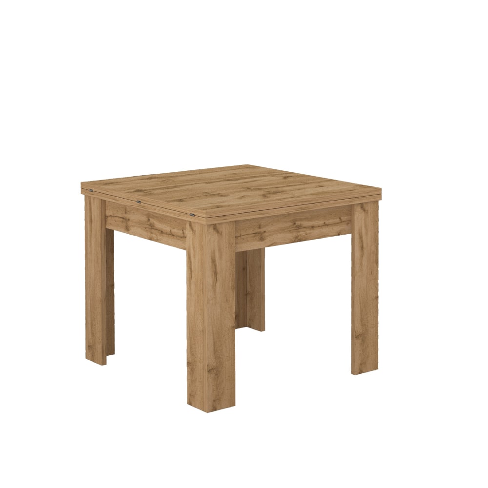 Table extensible 6-8 personnes 90/180 cm effet bois chêne