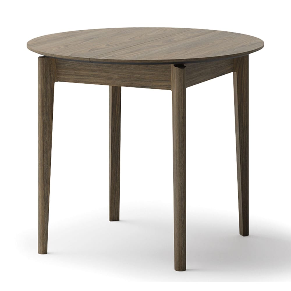 Table extensible ronde aspect chêne foncé 90–210x90 cm Table extensible ronde aspect chêne foncé 90–210x90 cm