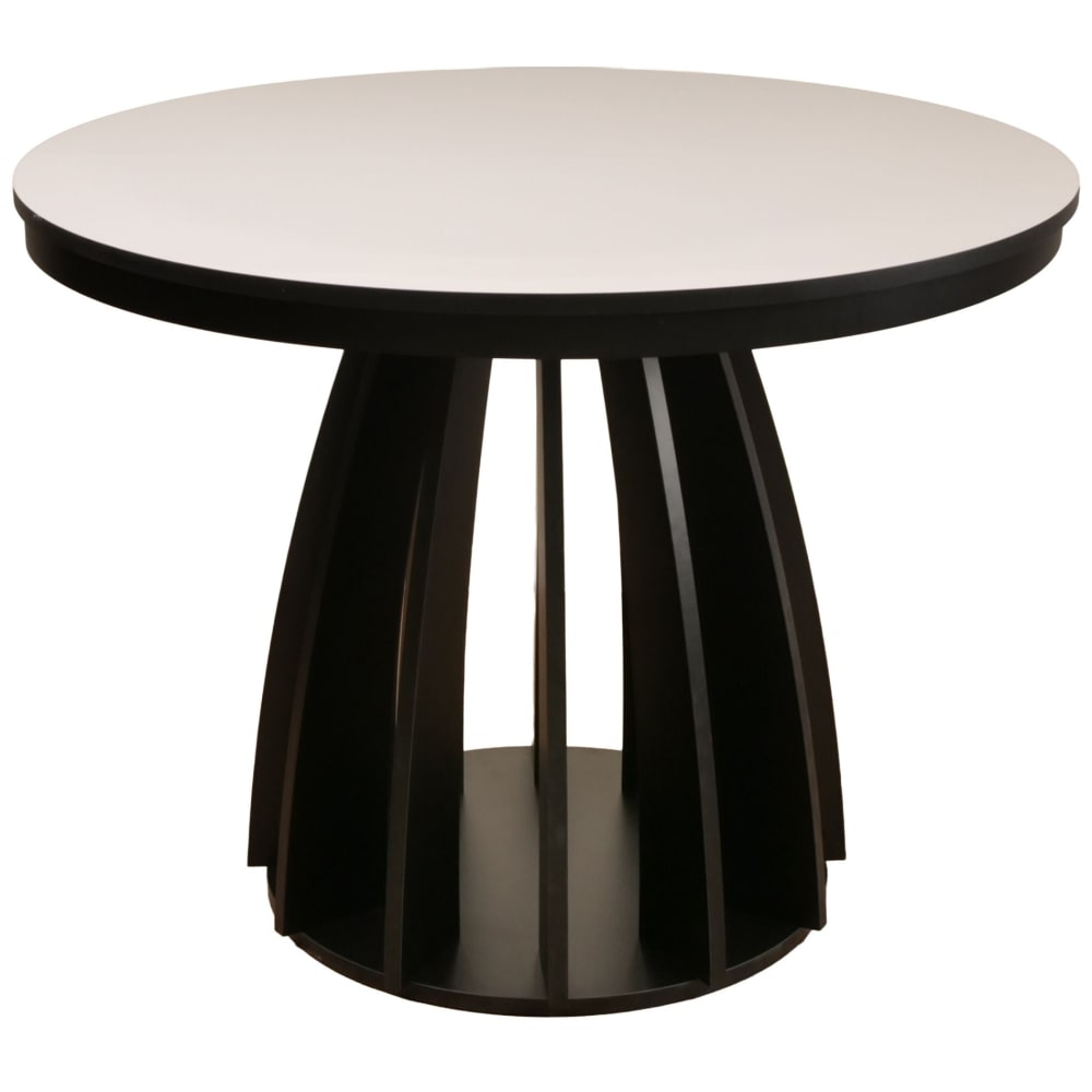 Selsey Ausziehtisch Greige/Schwarz 100–140x100 cm style modern Taupe Spanplatte
