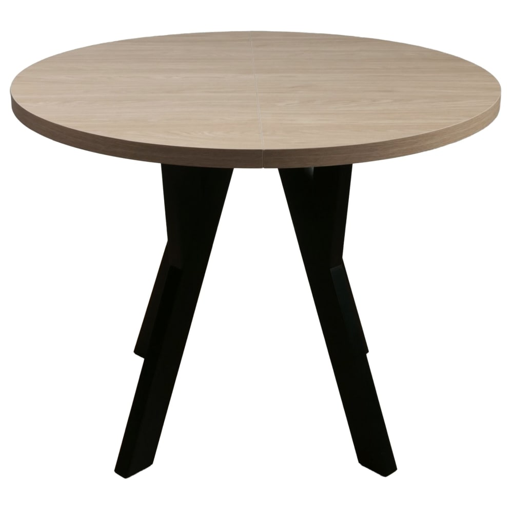 Selsey Ausziehtisch Eiche-Optik/Schwarz 100–180x100 cm style modern Beige Spanplatte