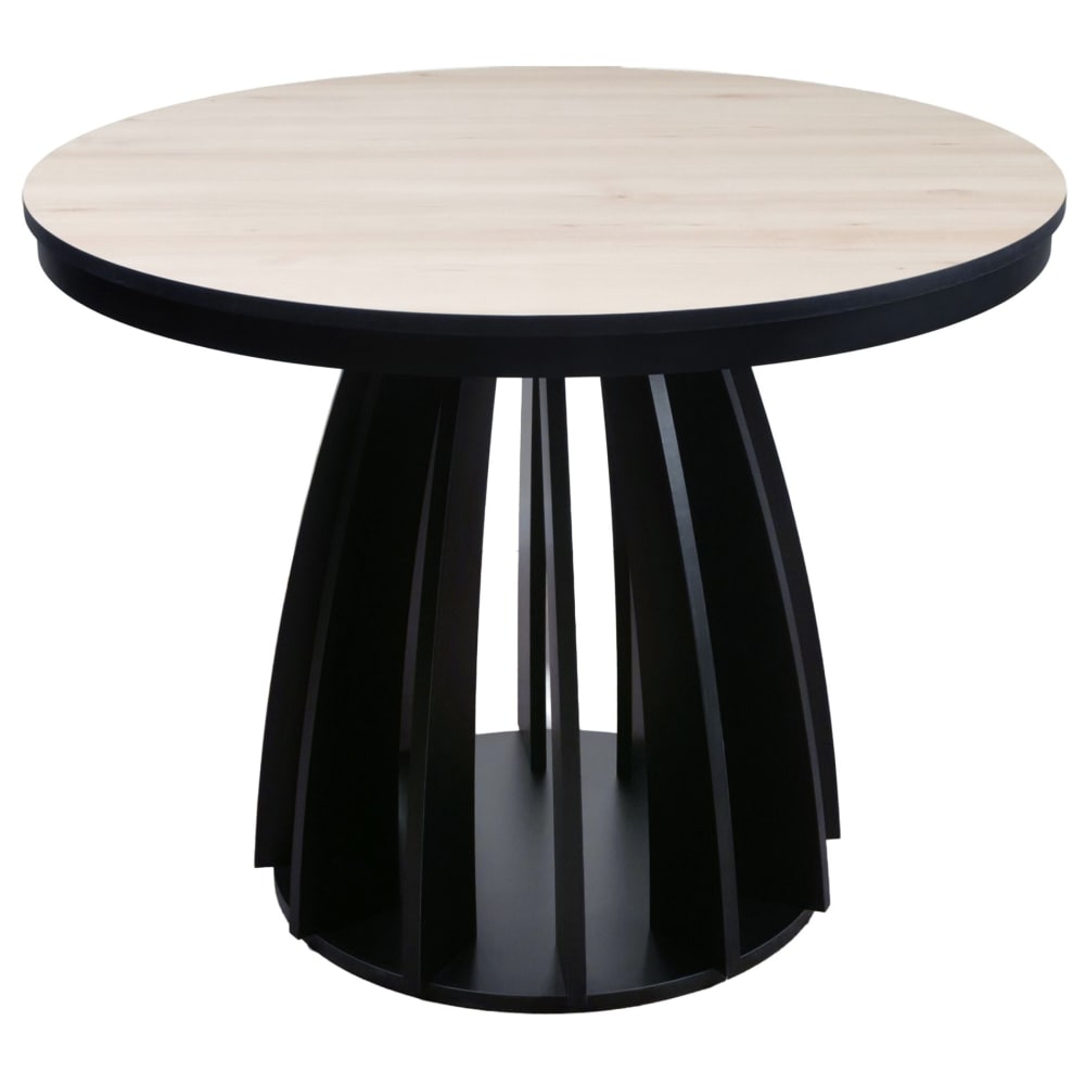 Selsey Ausziehtisch Buche-Optik/Schwarz 100–140x100 cm style modern Beige Spanplatte