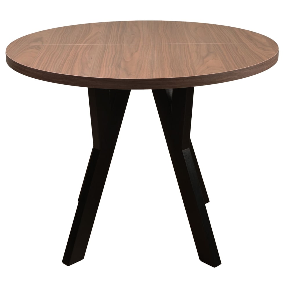 Selsey Ausziehtisch Nussbaum-Optik/Schwarz 100–180x100 cm style modern Braun Spanplatte