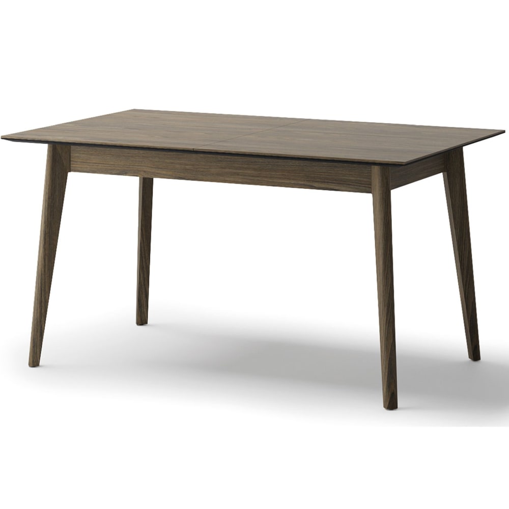 Table extensible aspect chêne foncé 145–220 x 85 cm