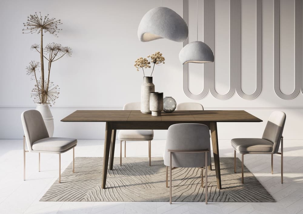 Ausziehtisch Dunkle Eiche-Optik 145–220 x 85 cm - Maisons Du