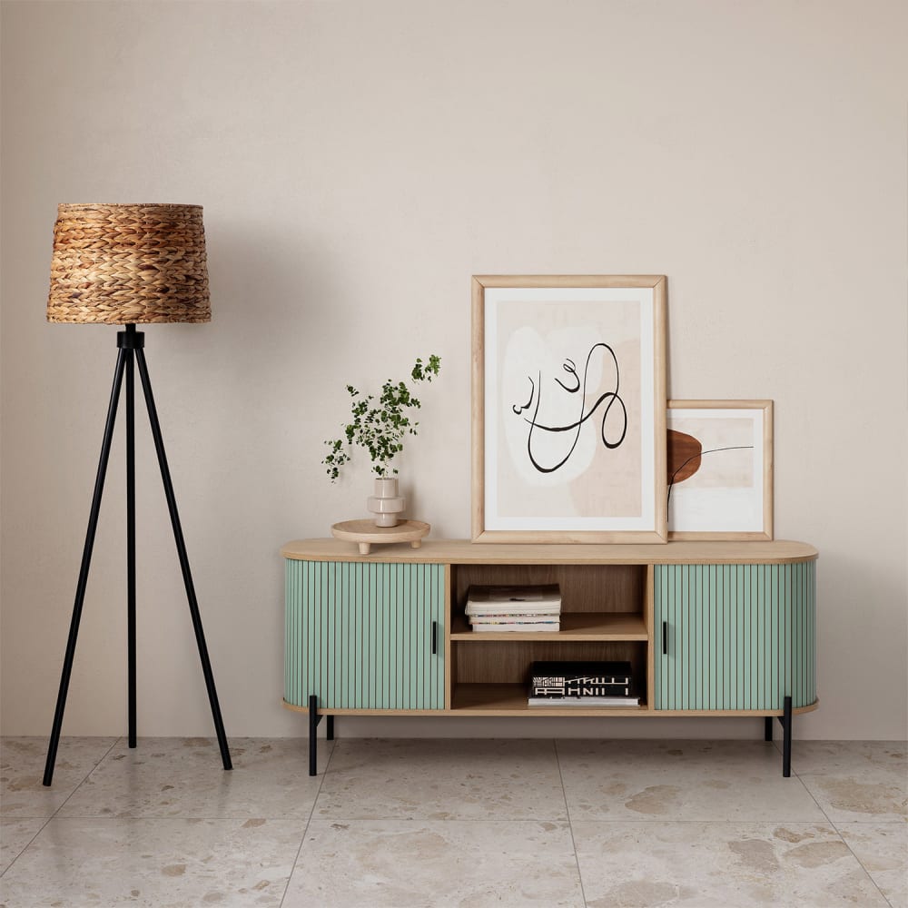 Meuble Tv 2 portes couleur Bleu