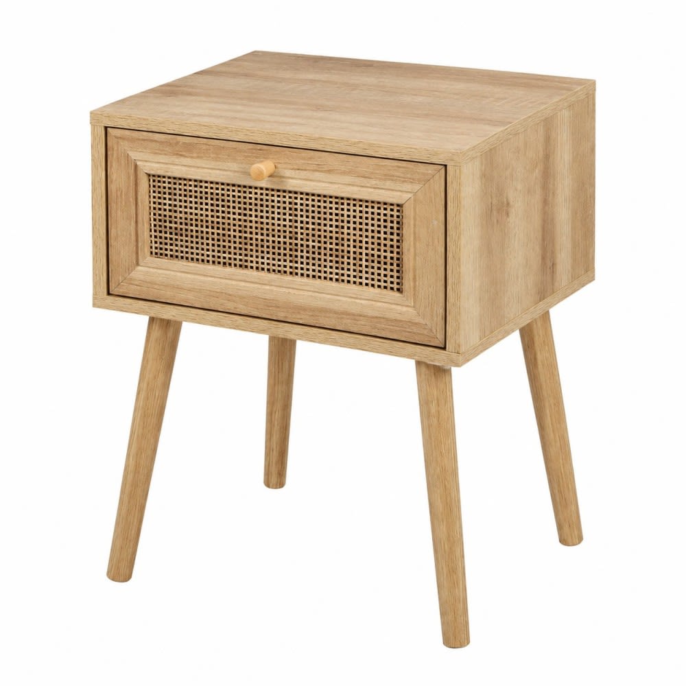 Table de chevet avec 1 tiroir maillage rotin Table de chevet avec 1 tiroir maillage rotin