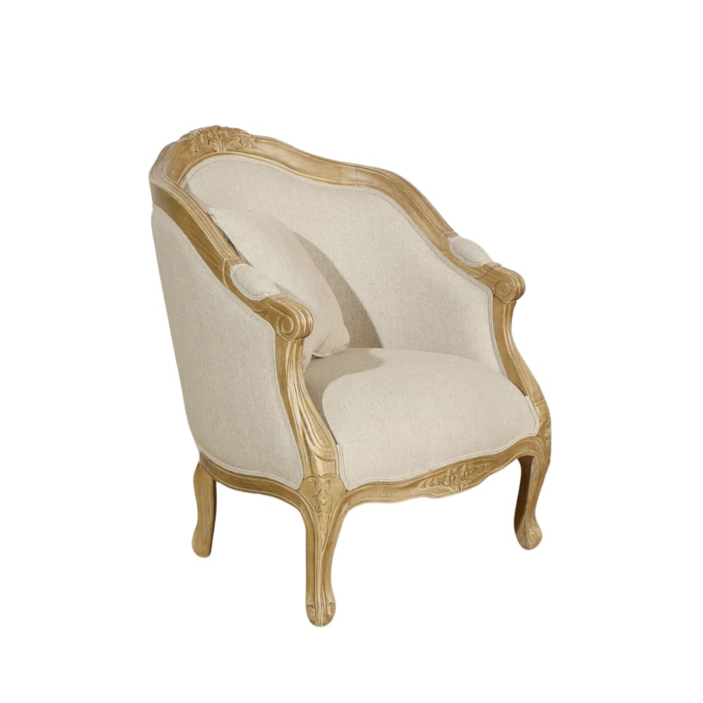 fauteuil en hévéa massif