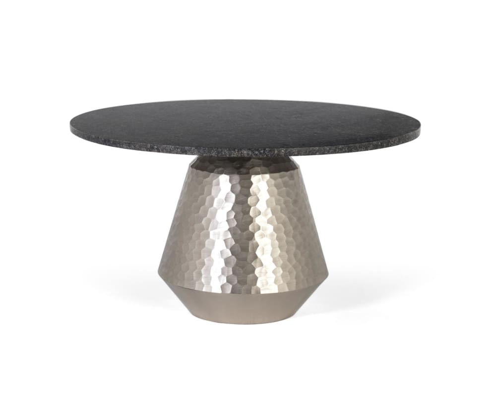 Table basse avec plateau en marbre et base en aluminium