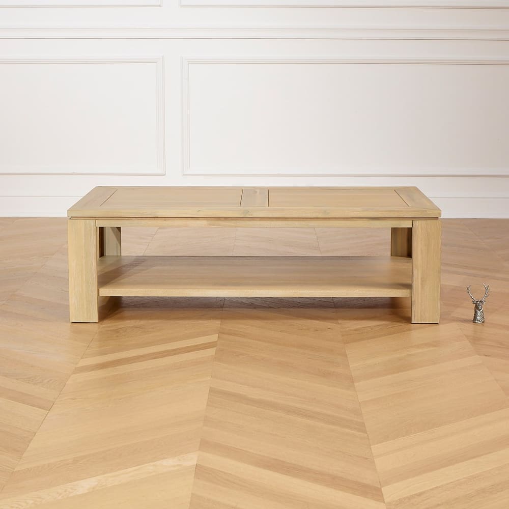 Rechteckiger Couchtisch aus Akazie beige - Maisons Du Monde