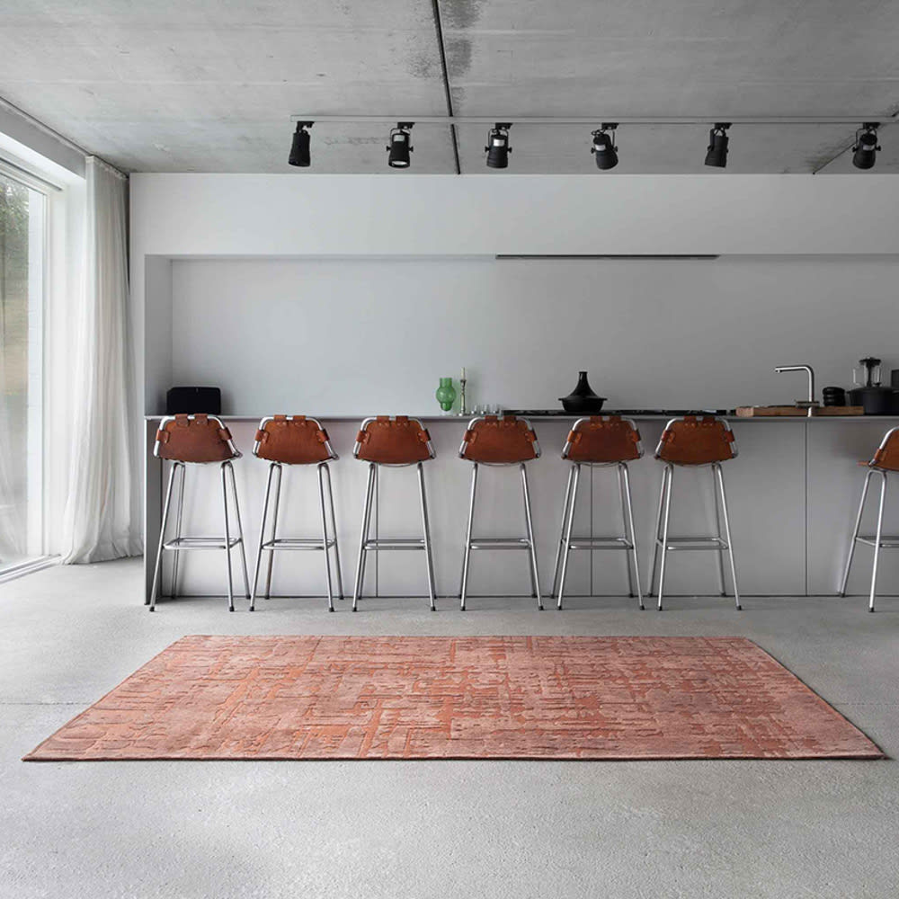 Louis de Poortere BAOBAB - Teppich waschbar In-/Outdoor Rose 140x200 style modern orange Pes - Polyester