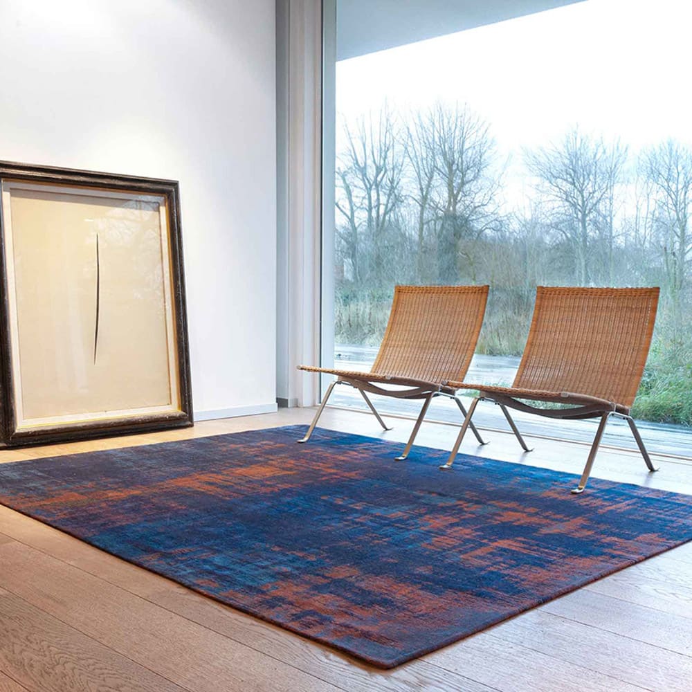 Tapis salon et chambre tissé plat 080x150 cm noir — vue 3