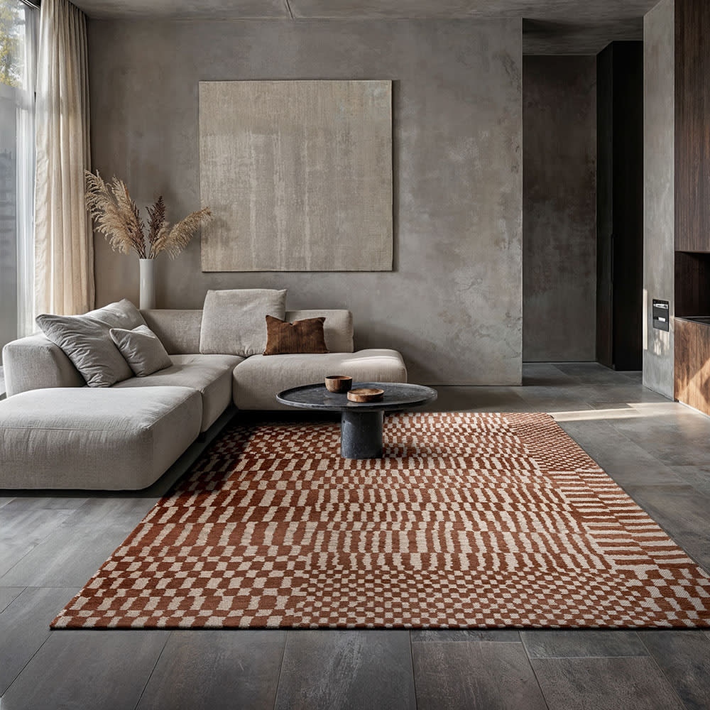 BERBER - Teppich waschbar In-/Outdoor Rot 280x390 - Maisons Du