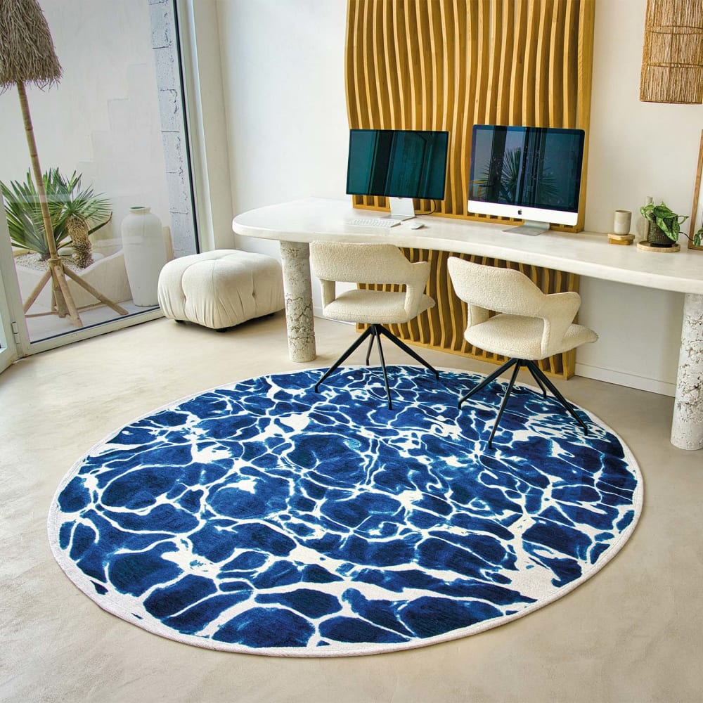 SWIM - Teppich Blau 140x140 - Maisons Du Monde