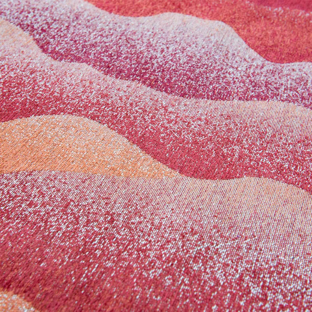 Tapis salon et chambre tissé plat 100x140 cm rouge — vue 4