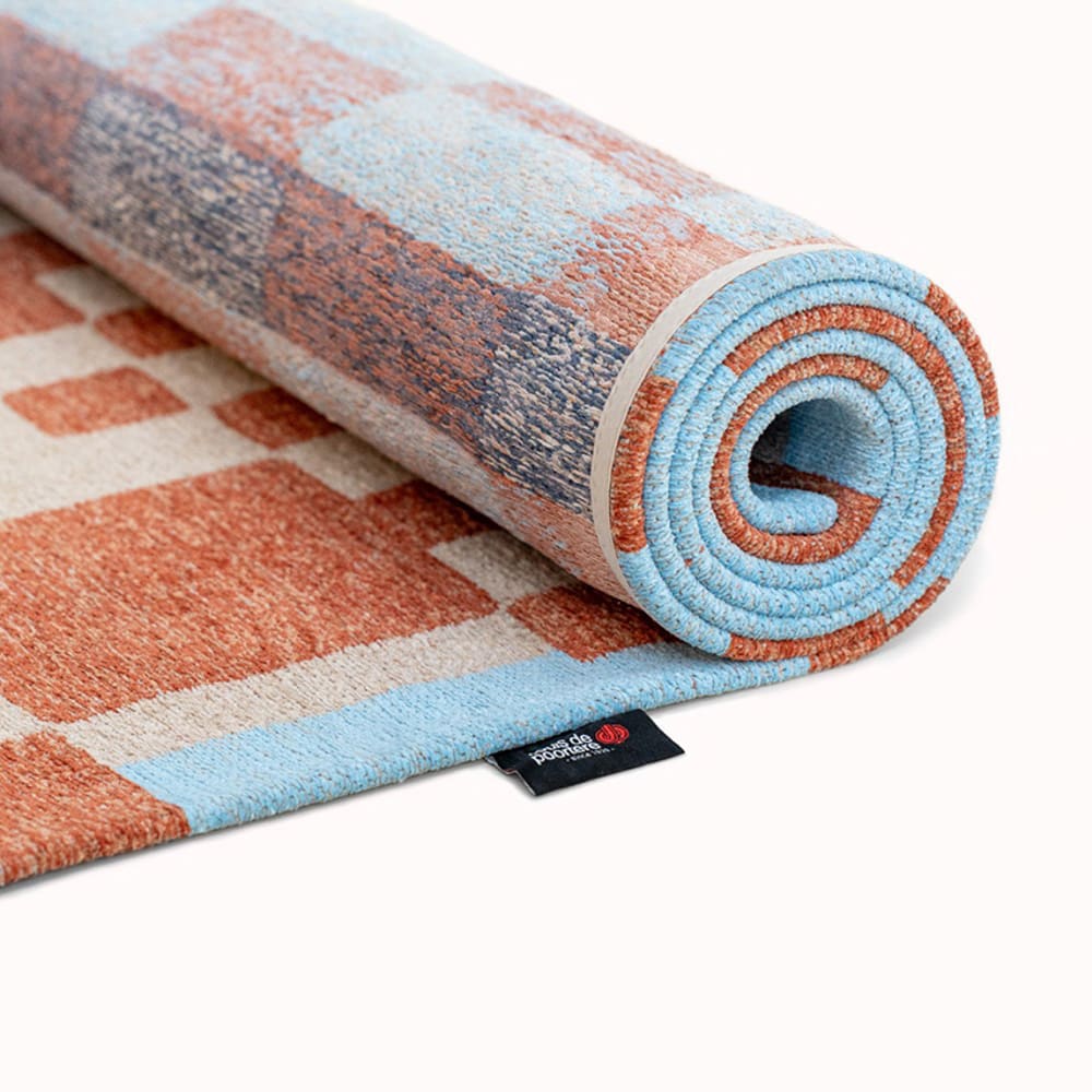 Tapis salon et chambre tissé plat 080x150 cm rose — vue 4