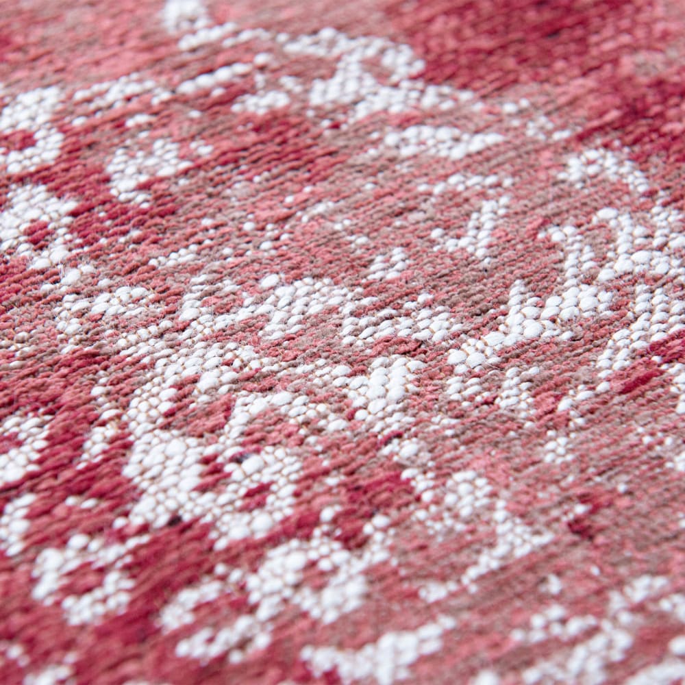 Tapis salon et chambre tissé plat 080x150 cm rouge — vue 4