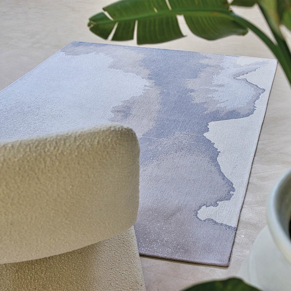 Tapis salon et chambre tissé plat 080x150 cm gris — vue 3