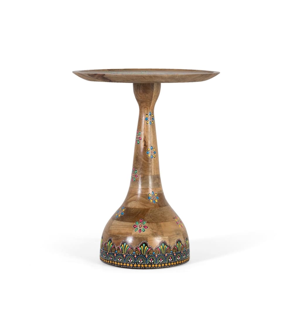 Table d'appoint en bois - peints main