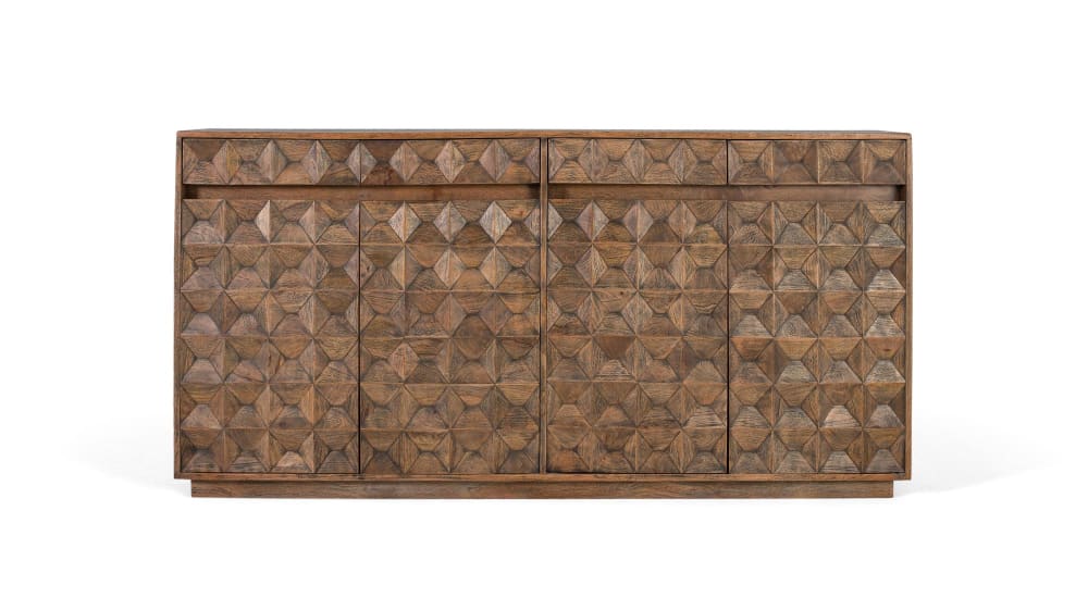 Buffet en bois de manguier avec finition vieillie