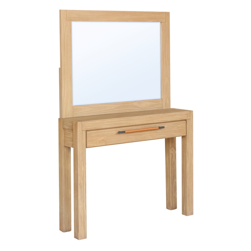 Miroir 107 x 85 cadre en pin teinte claire