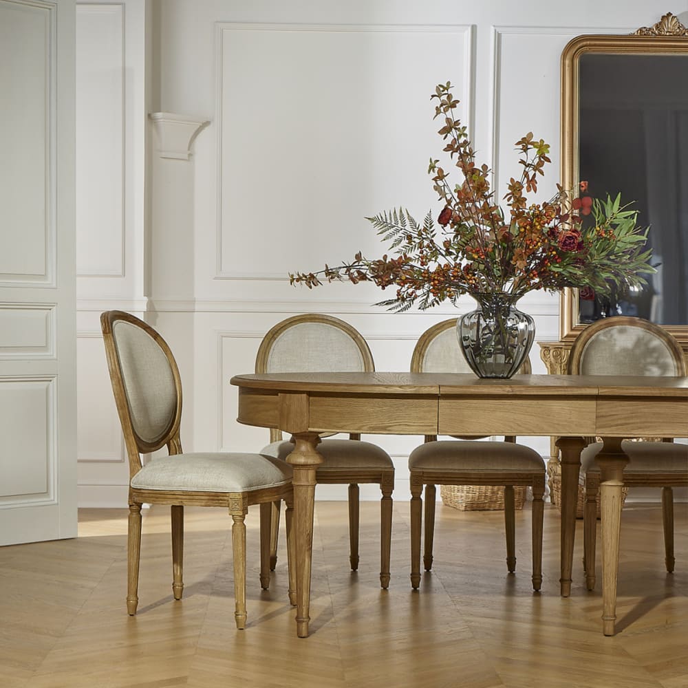 table ovale en chêne - rallonges