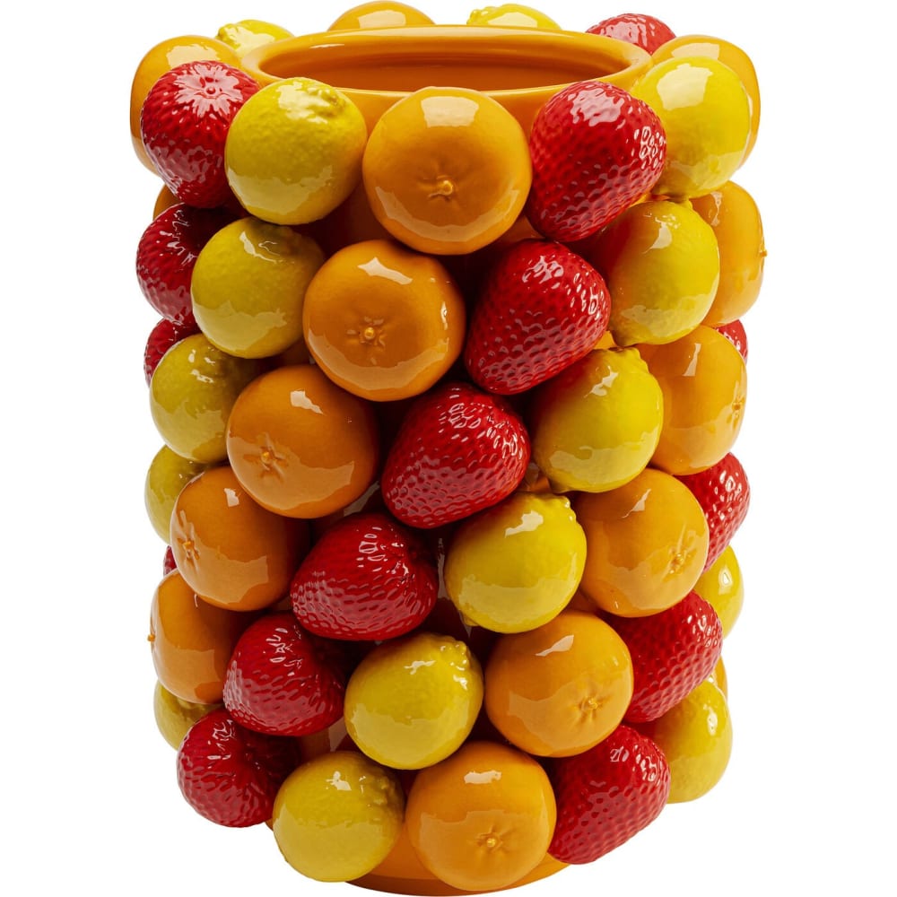 Kare Design Vase mit Früchten aus Porzellan, mehrfarbig, H33cm style modern - Porzellan