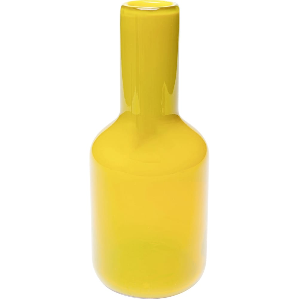 Vase en verre jaune H28