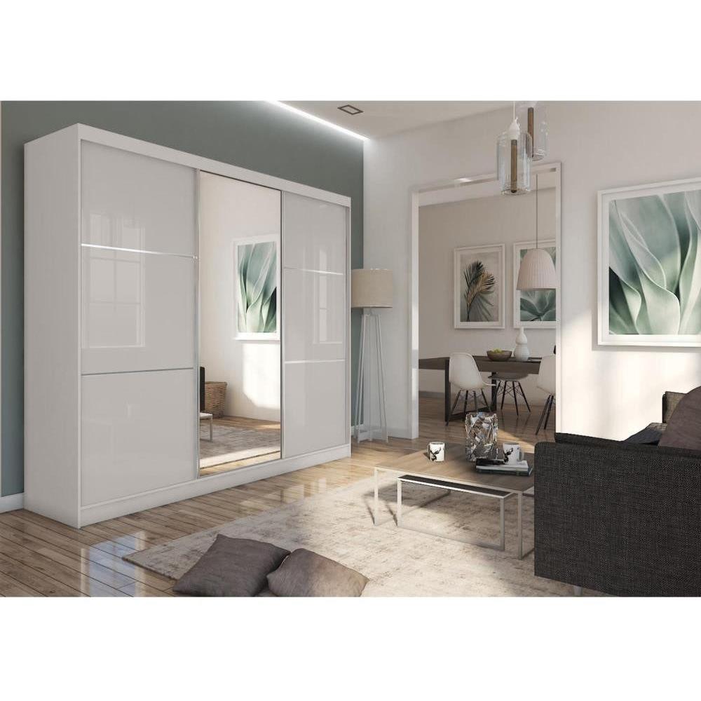 Schiebetürenschrank mit Spiegel, 240x216, kaschmir - Maisons Du