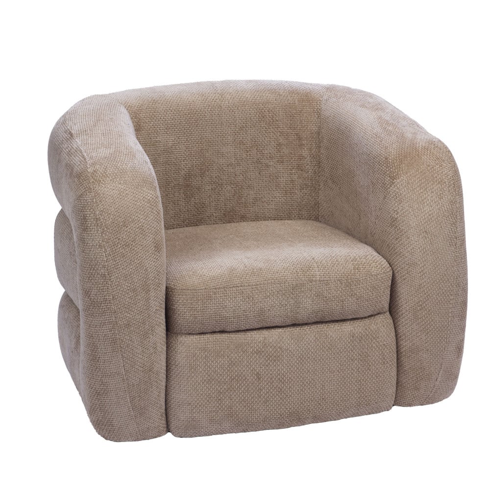 fauteuil en tissu taupe