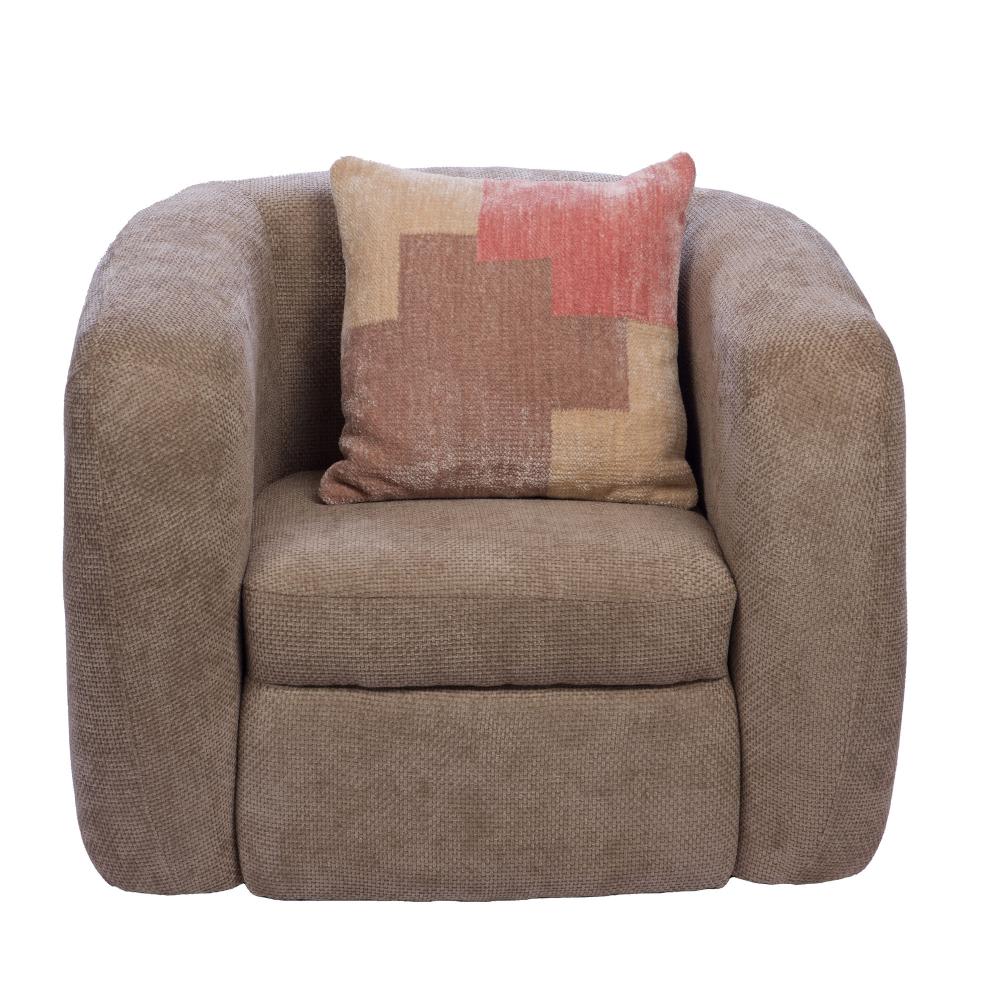 Fauteuil  taupe gris en tissu