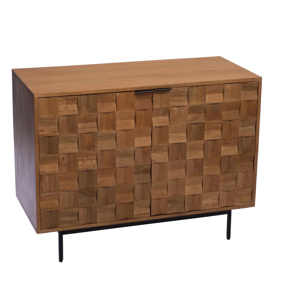 Buffet 2 portes   marron en bois