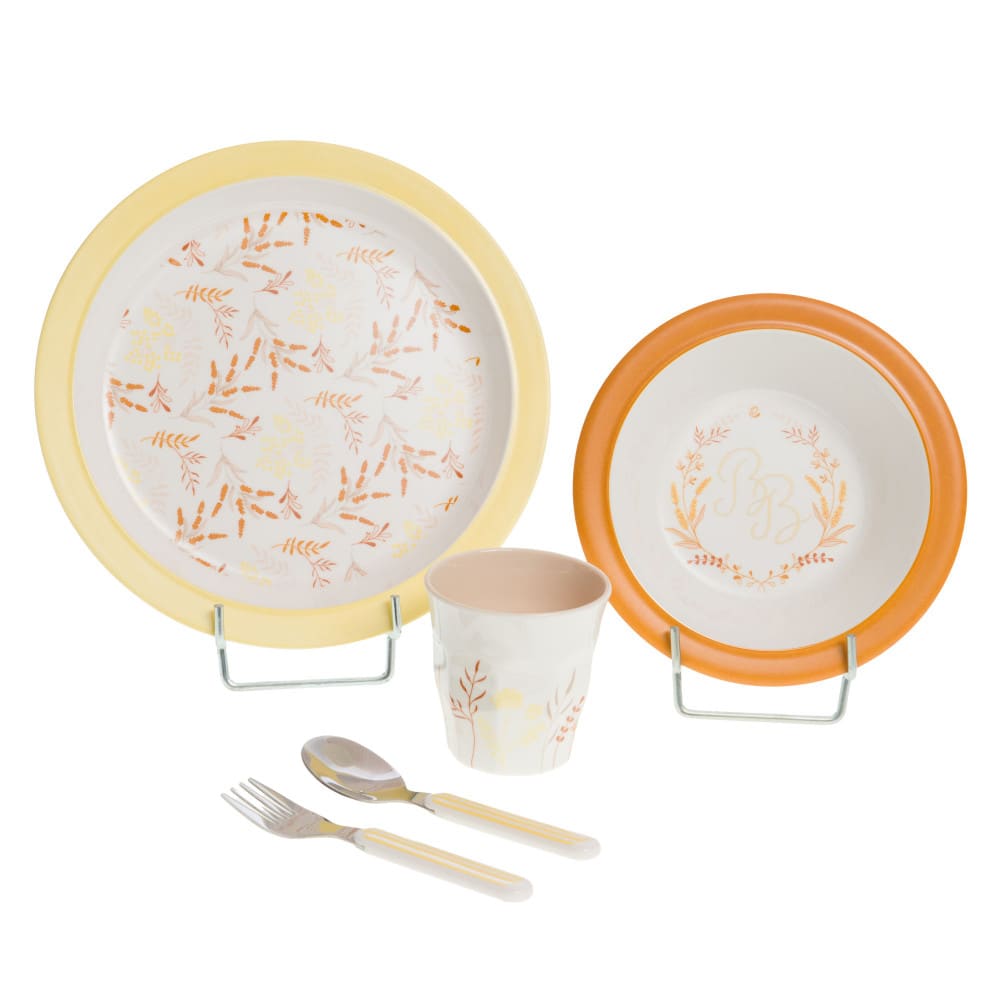 Coffret  5 pièces  orange en plastique