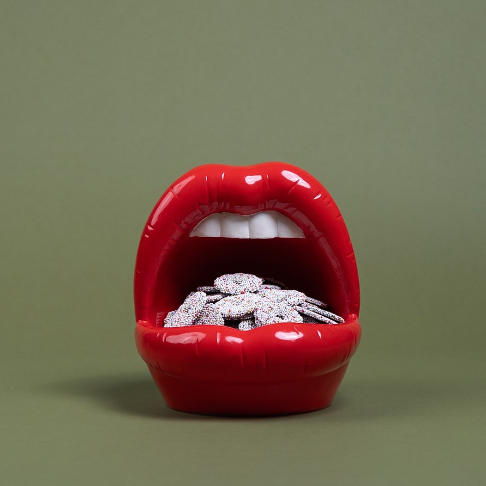 Deko-Objekt Lippen aus Polyresin, rot, H21cm - Maisons Du Monde