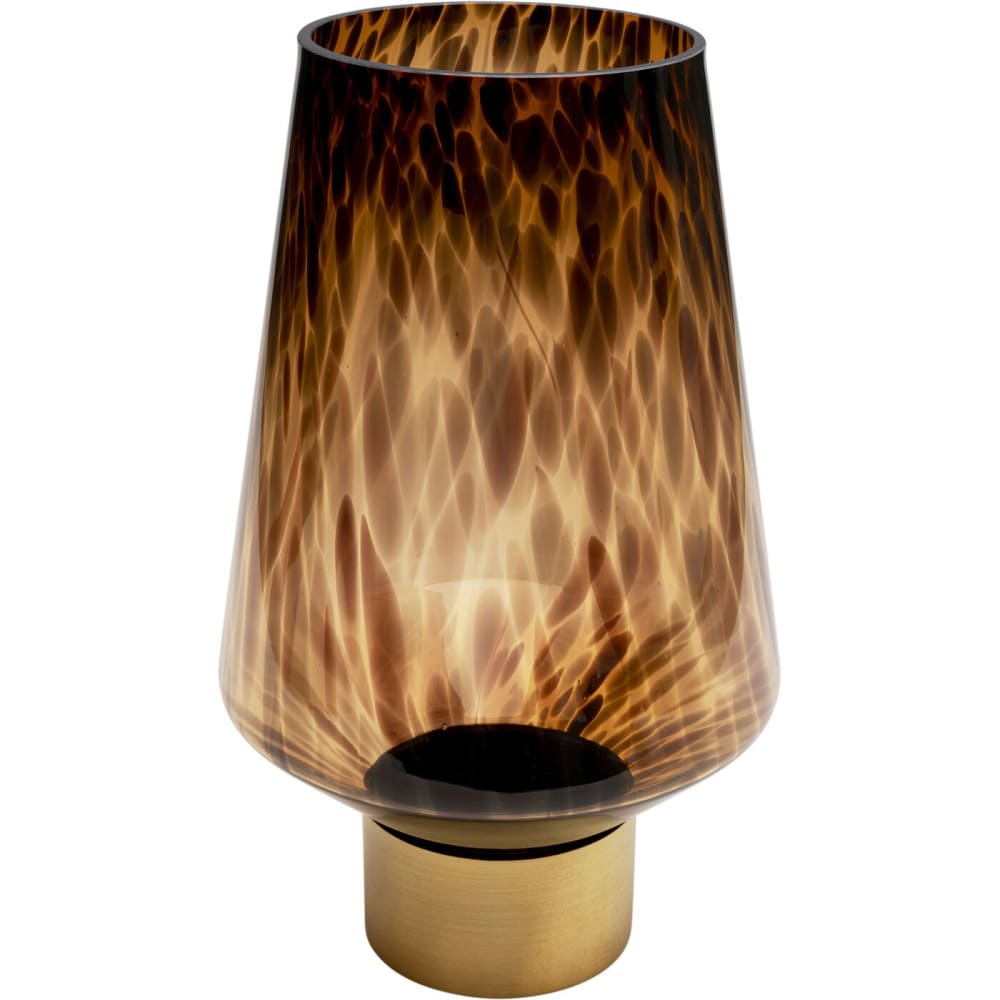 Kare Design Vase aus Glas und Messing, braun, H41cm style modern - Glas