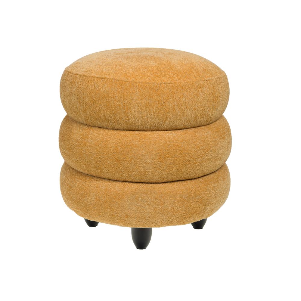 Pouf en velours 42 - jaune