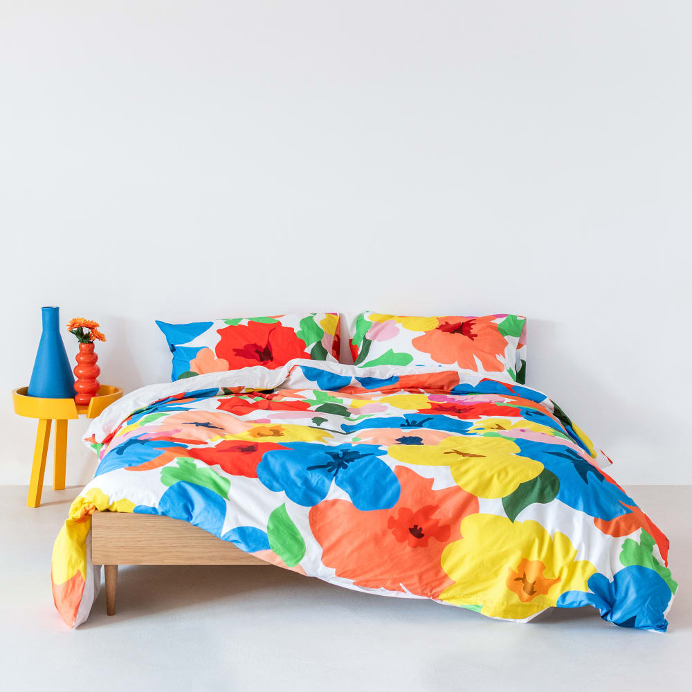 Housse de couette 100% Coton Multicolore 220x220 cm