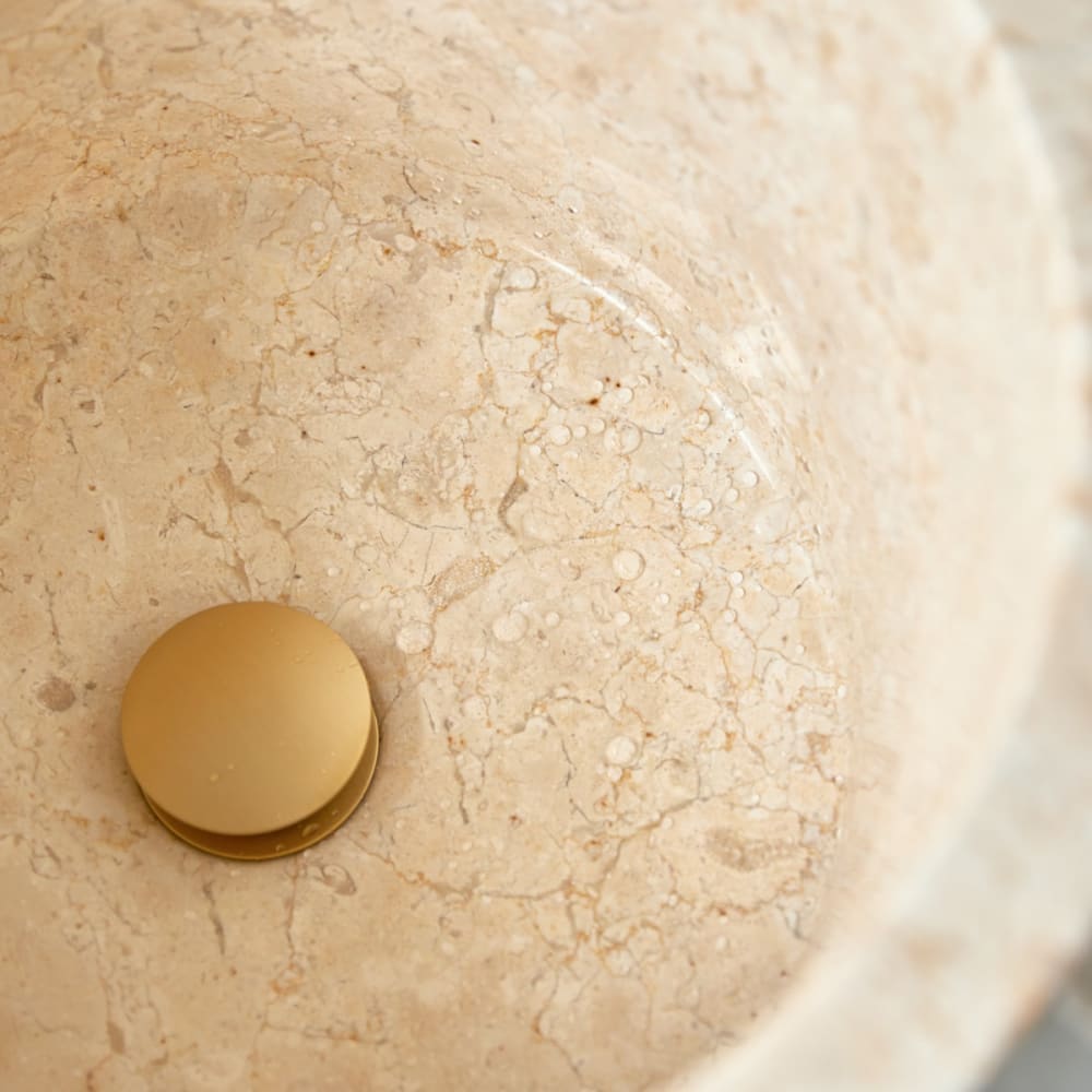 Standwaschbecken aus Marmor cream ∅ 40 cm - Maisons Du Monde