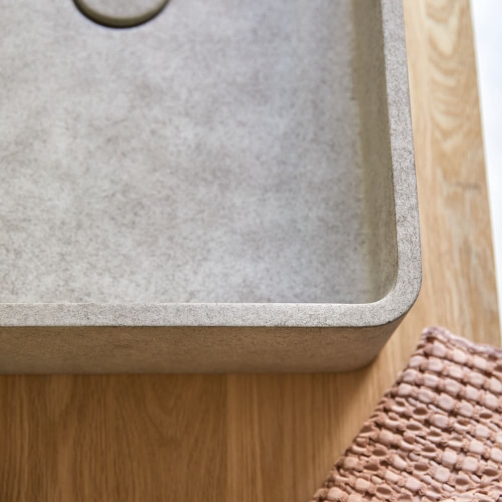 Waschbecken Beton, grey b. 50.5 cm - Maisons Du Monde