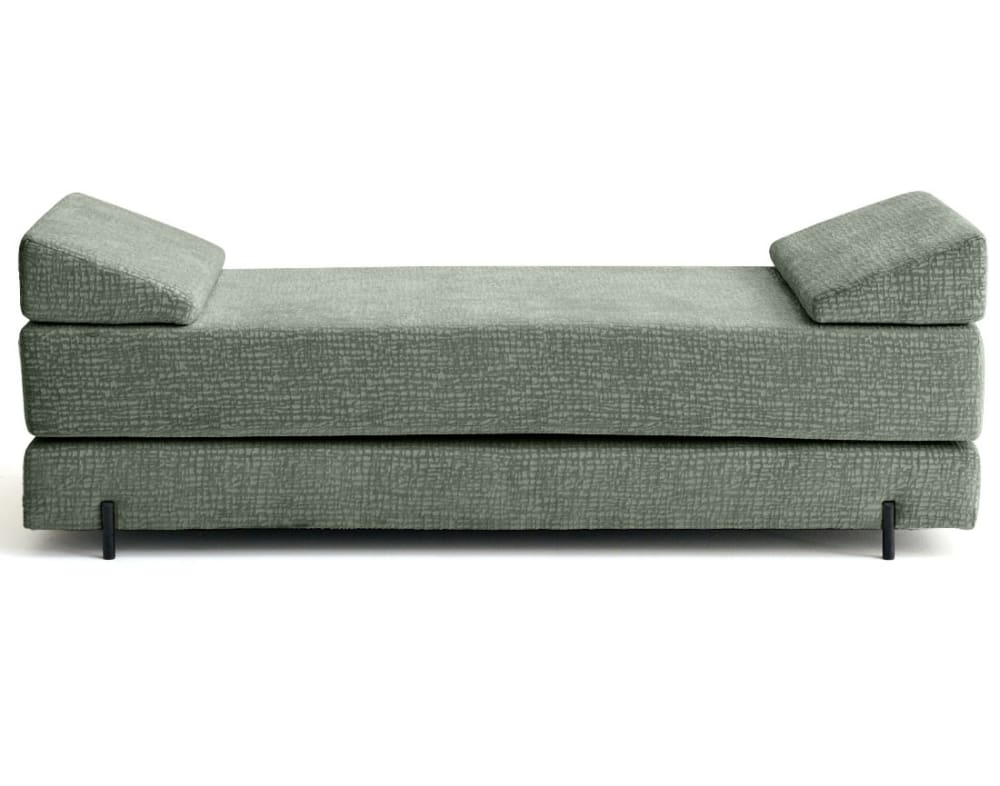 Canapé droit convertible - velours vert