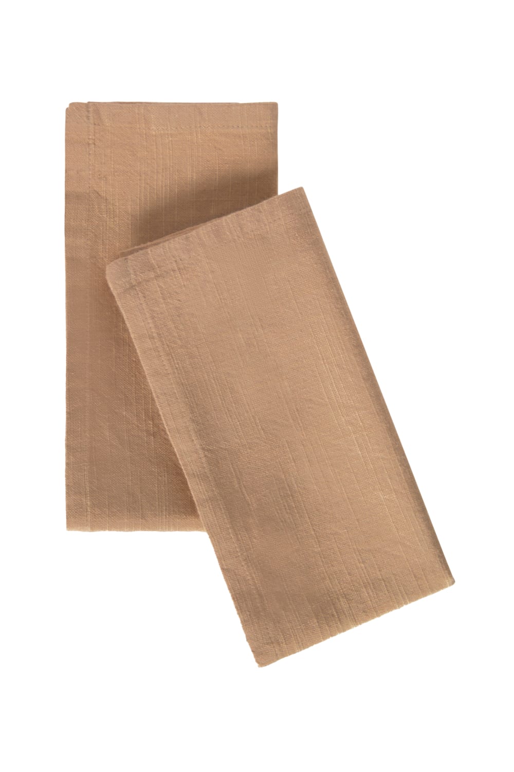 CALMA HOUSE Set mit 2 beigen Baumwollservietten 45 x 45 cm. Beige