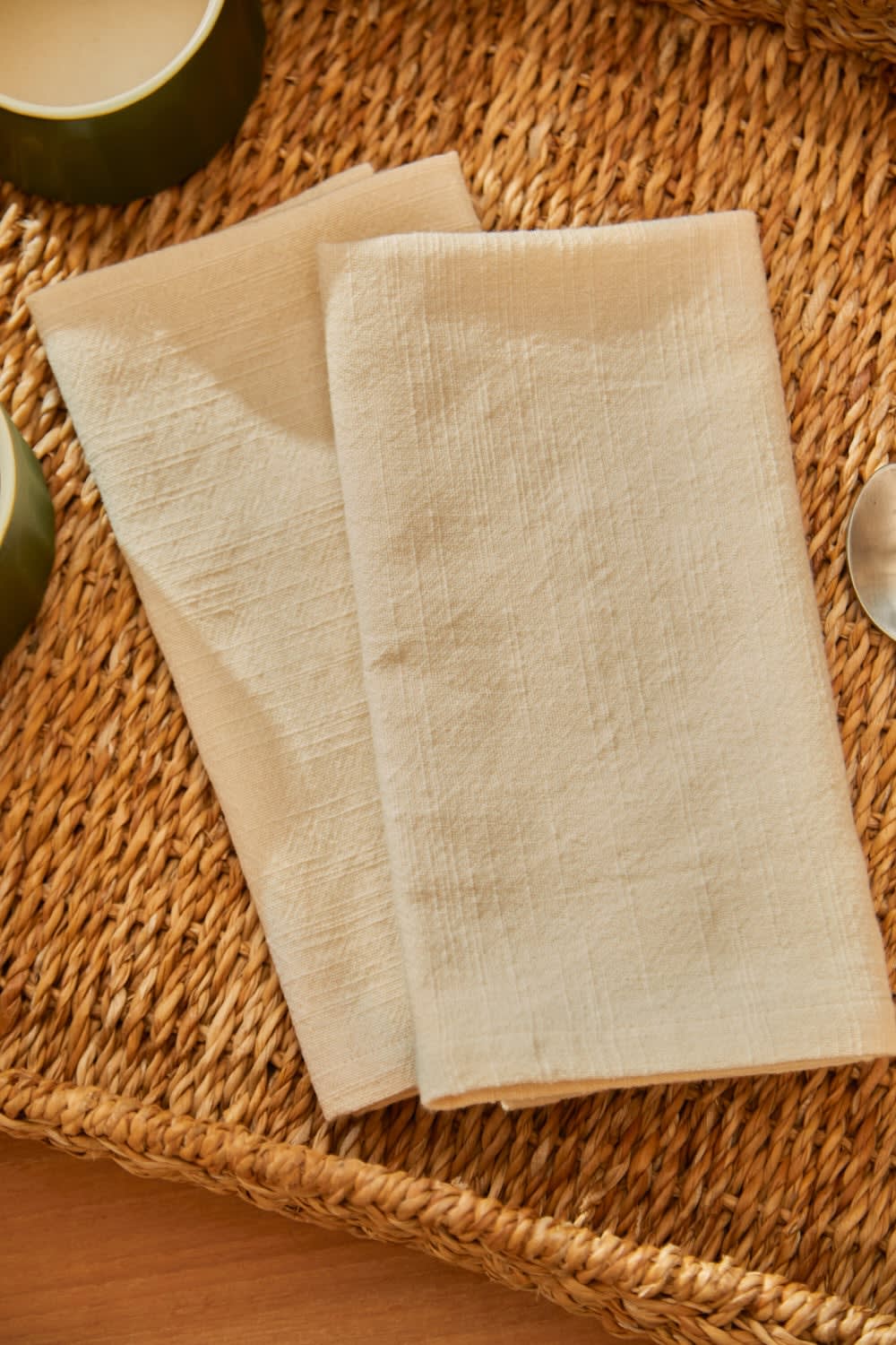 Serviette Gavema2 Baumwolle Natur 45x45 - Maisons Du Monde