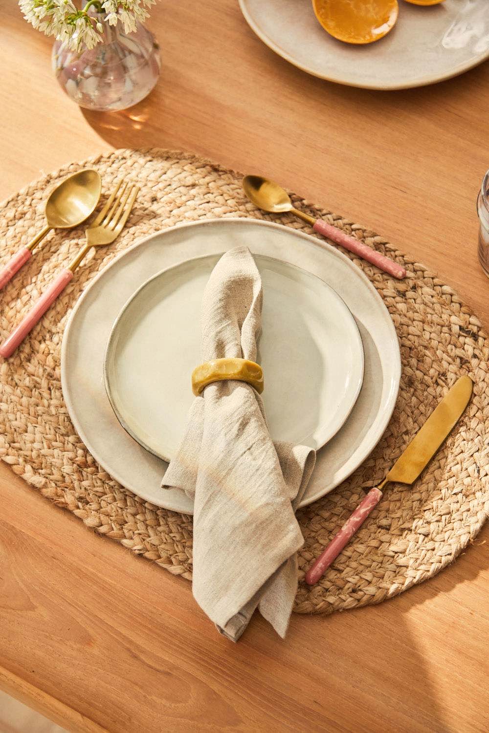 Serviette (2er-Set) Beige  45x45 - Maisons Du Monde