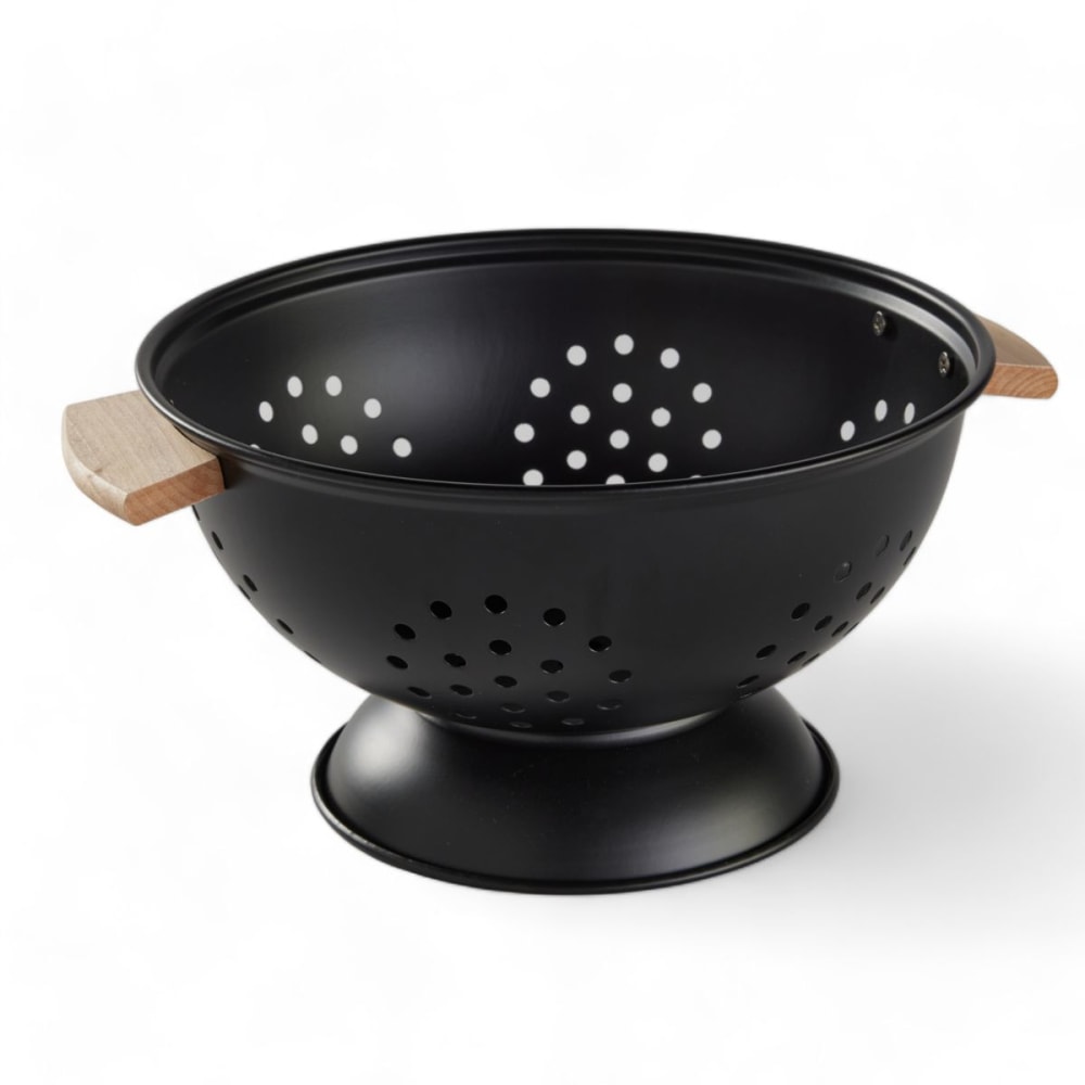 Passoire en métal avec poignées 24x14cm Noir